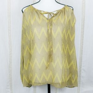 HELLO MISS | Long Sleeve Sheer Peasant Top Small